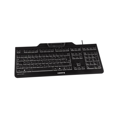 Cherry teclado+lector chip integrado (dnie) negro