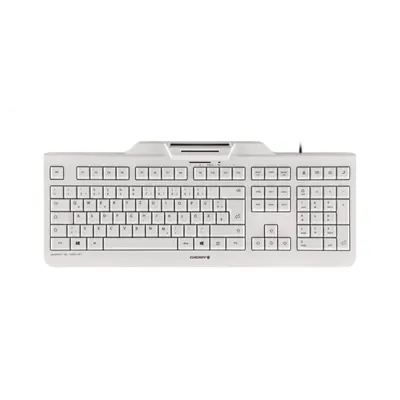 Cherry teclado+lector chip integrado (dnie) blanco