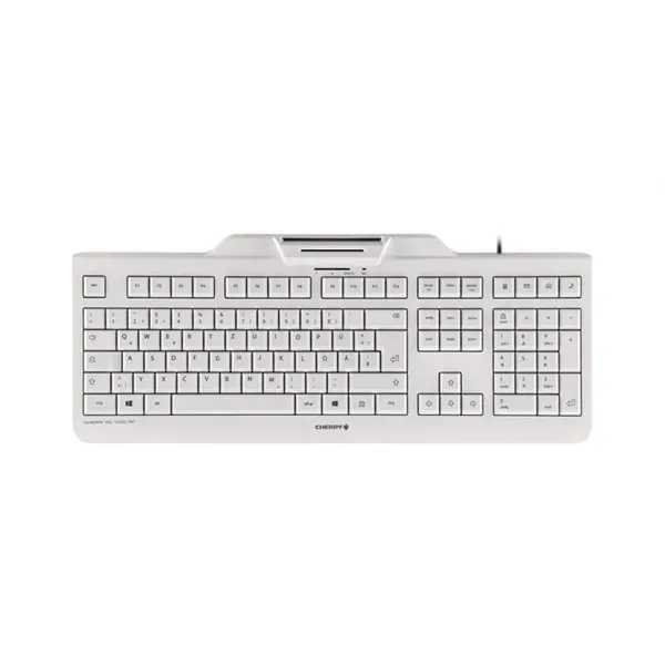 Cherry teclado+lector chip integrado (dnie) blanco