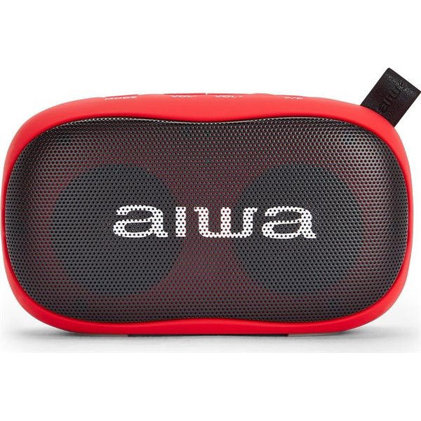 Aiwa BST-110 Altavoz Portátil Rojo 10W Bluetooth,MicroSD,AUX/USB