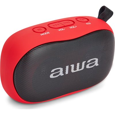 Aiwa BST-110 Altavoz Portátil Rojo 10W Bluetooth,MicroSD,AUX/USB