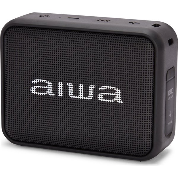 Aiwa BS-200 Altavoz Portátil Negro 6W Bluetooth con microfono manos libres,USB IPX6