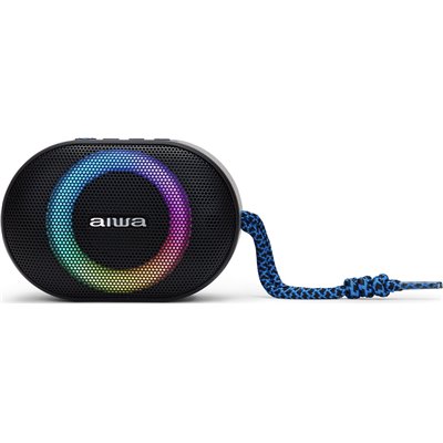 Aiwa BST-330 Altavoz Portátil Azul 10W Bluetooth,Luces