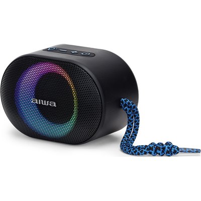 Aiwa BST-330 Altavoz Portátil Azul 10W Bluetooth,Luces