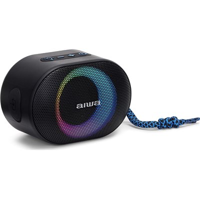 Aiwa BST-330 Altavoz Portátil Azul 10W Bluetooth,Luces