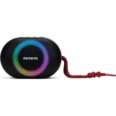 Aiwa BST-330 Altavoz Portátil Rojo 10W Bluetooth,Luces