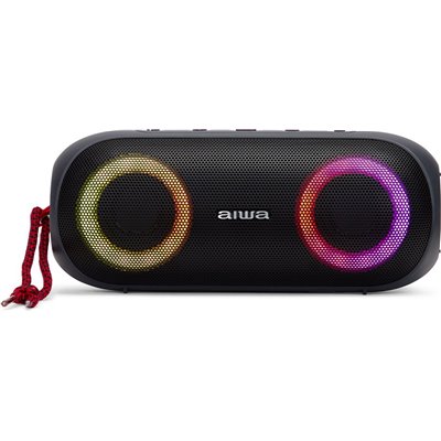 Aiwa BST-650 Altavoz Portátil Negro 20W Bluetooth,Luces