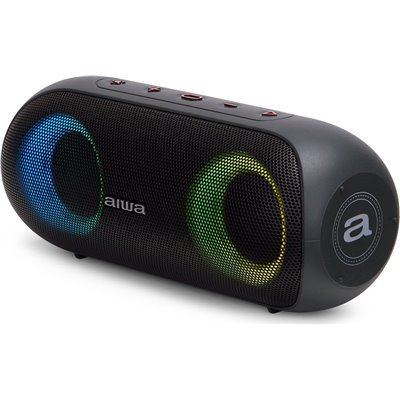 Aiwa BST-650 Altavoz Portátil Negro 20W Bluetooth,Luces