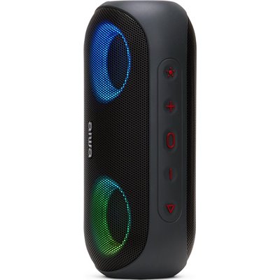 Aiwa BST-650 Altavoz Portátil Negro 20W Bluetooth,Luces