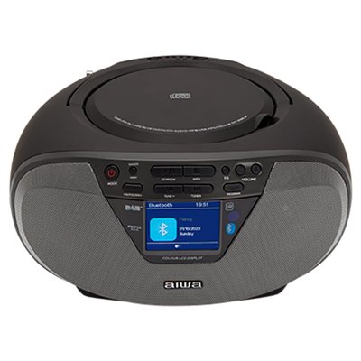 Aiwa BoomBox BBTU-500DAB Negro/Gris Radio Portátil CD/USB/MP3