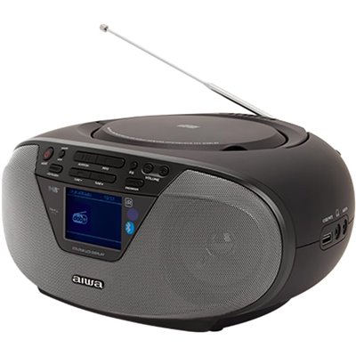 Aiwa BoomBox BBTU-500DAB Negro/Gris Radio Portátil CD/USB/MP3