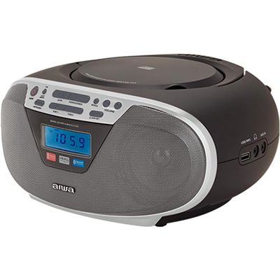 Aiwa BoomBox BBTU-400 Plata Radio Portátil CD/USB/MP3 Portátil