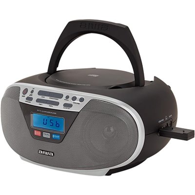 Aiwa BoomBox BBTU-400 Plata Radio Portátil CD/USB/MP3 Portátil