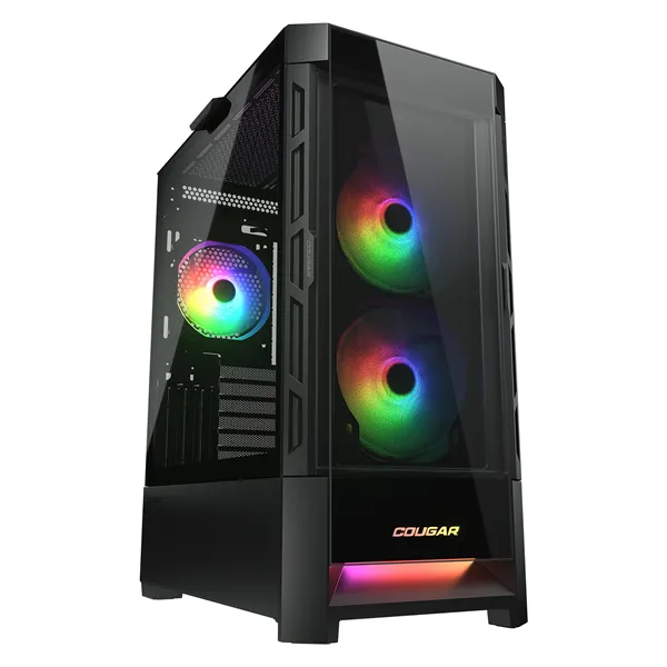 Cougar Duoface RGB Negra Caja ATX con doble panel frontal,  Sistema RGB, Vidrio templado