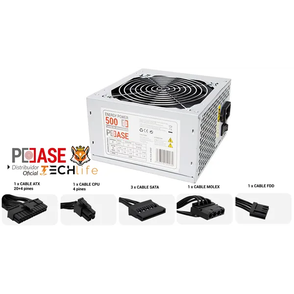 PowerCase PCA-EP500 Fuente de alimentación 500W ATX