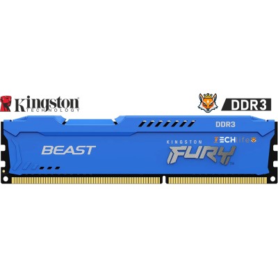 Kingston Fury Beast 8GB DDR3 1600MHz 1.5v CL10 Azul