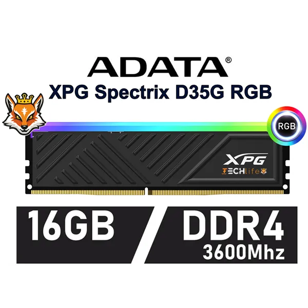 ADATA XPG Spectrix D35G RGB 16GB DDR4 a 3600MHz CL18 1.35v