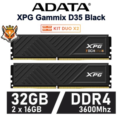 ADATA XPG Gammix D35 Black KIT 32GB DDR4 a 3600MHz CL18 1.35v