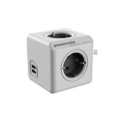 Powercube Original 2 Usb + 4 Tomas Corriente 3metros Cable +