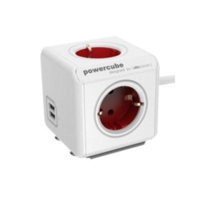 Powercube Original 2 Usb + 4 Tomas Corriente 3metros Cable +