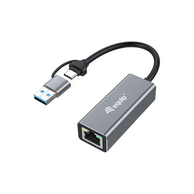 Equip 133495 Adaptador de RED RJ45 Gigabit a USB-C+USB 3.0