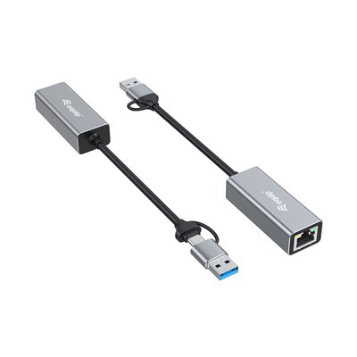 Equip 133495 Adaptador de RED RJ45 Gigabit a USB-C+USB 3.0