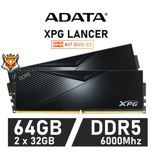 ADATA XPG Lancer KIT 64GB DDR5 6000MHz XMP CL30 1.35V (2x32GB)