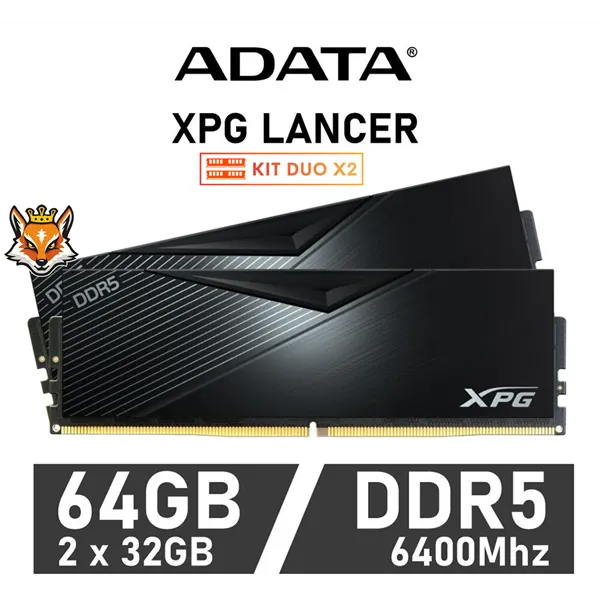 ADATA XPG Lancer KIT 64GB DDR5 6400MHz XMP CL32 1.4V (2x32GB)