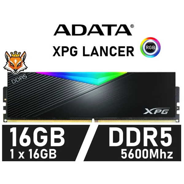 ADATA XPG Lancer RGB 16GB DDR5 5600MHz XMP CL36 1.25V