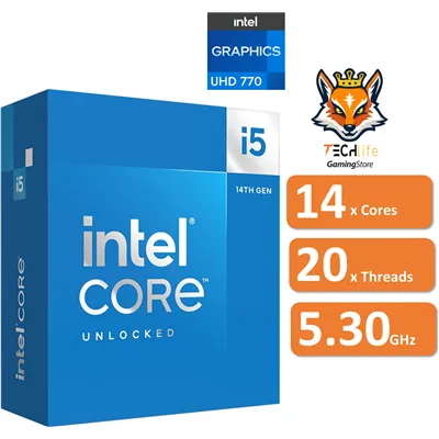 Intel Core i5-14600K Unlocked 3.5/5.3 GHz con Intel UHD 770