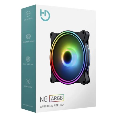 Hiditec ventilador gaming argb n8 120mm