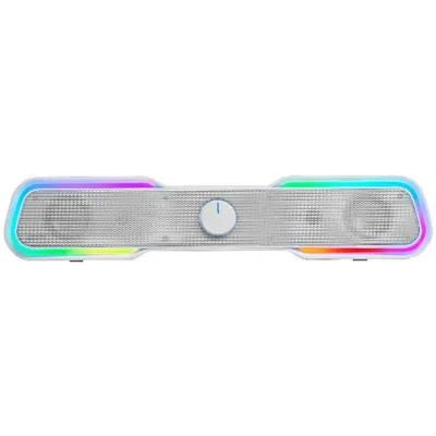 Barra de Sonido con Bluetooth Mars Gaming MSBX/ 10W/ 2.0/ Blanca