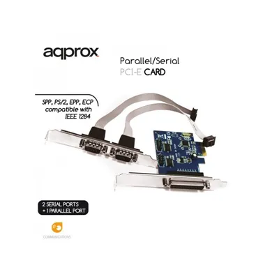 Approx! pcie1p2s tarjeta 2 serie/1 paralelo pci-e