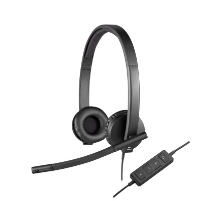 Logitech H570e Auriculares con microfono, USB, Supresión de