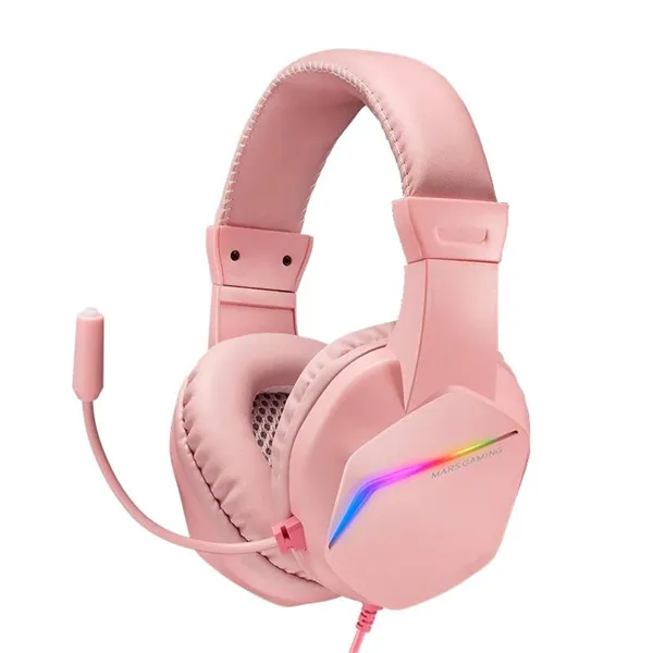 Mars gaming auricular+mic mh122 rosa