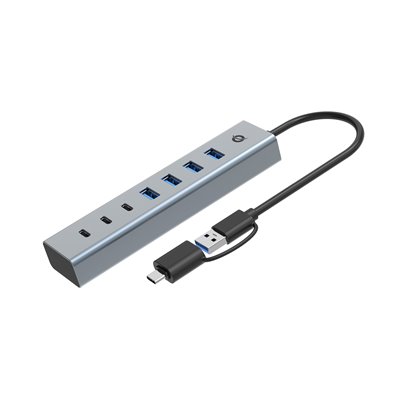 Conceptronic HUB USB-C/USB 3.0 de 3 Puertos USB-C+4 Puertos USB