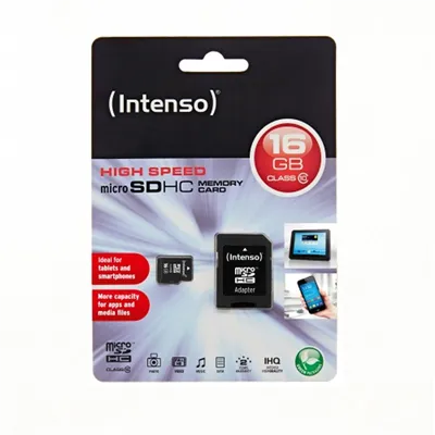 Intenso 3413470 micro sd clase 10 16gb c/adapt