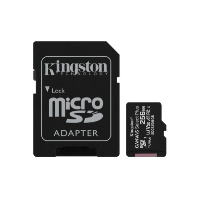 Kingston CANVAS Select Plus 256GB microSD XC con Adaptador/