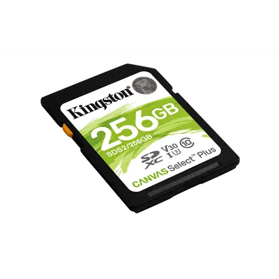 Kingston CANVAS Select Plus 256GB SD XC/ Clase 10/ 100MBs