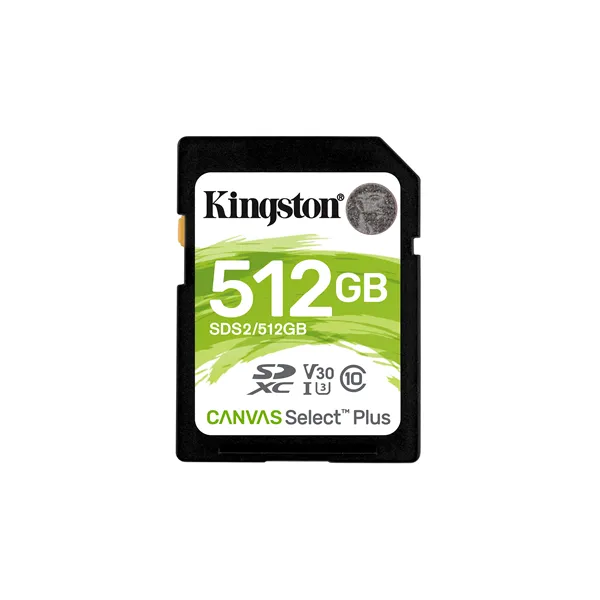 Kingston CANVAS Select Plus 512GB SD XC/ Clase 10/ 100MBs