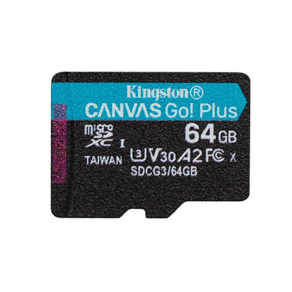 Kingston CANVAS Go! Plus 64GB microSD XC UHS-I/U3/C10/ V30 a 170MB/s