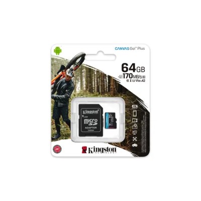 Kingston CANVAS Go! Plus 64GB microSD XC UHS-I/U3/C10/ V30 a