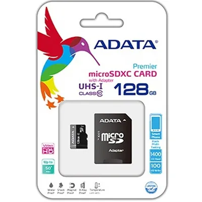 Adata microsdhc 128gb uhs-i class10 c/adapt