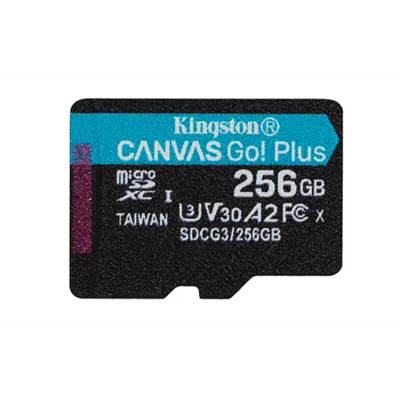 Kingston CANVAS Go! Plus 256GB microSD XC UHS-I/U3/C10/ V30 a