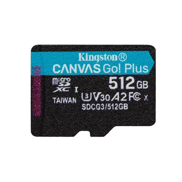 Kingston CANVAS Go! Plus 512GB microSD XC UHS-I/U3/C10/ V30 a 170MB/s