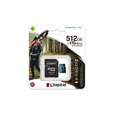 Kingston CANVAS Go! Plus 512GB microSD XC UHS-I/U3/C10/ V30 a