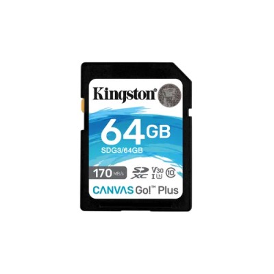 Kingston CANVAS Go! Plus 64GB SD XC UHS-I/U3/C10/ V30 a 170MB/s