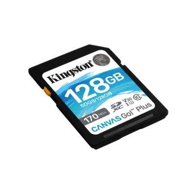 Kingston CANVAS Go! Plus 128GB SD XC UHS-I/U3/C10/ V30 a 170MB/s