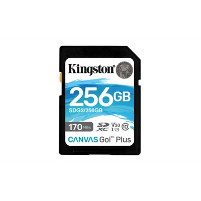 Kingston CANVAS Go! Plus 256GB SD XC UHS-I/U3/C10/ V30 a 170MB/s