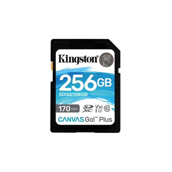 Kingston CANVAS Go! Plus 256GB SD XC UHS-I/U3/C10/ V30 a 170MB/s